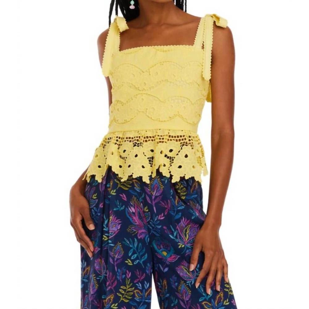 NEW ALLISON NEW YORK gina tank top in sunshine yellow